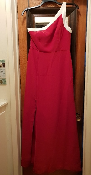 Asymmetrical Matte Chiffon Dress SZ 10 - Picture 4 of 6